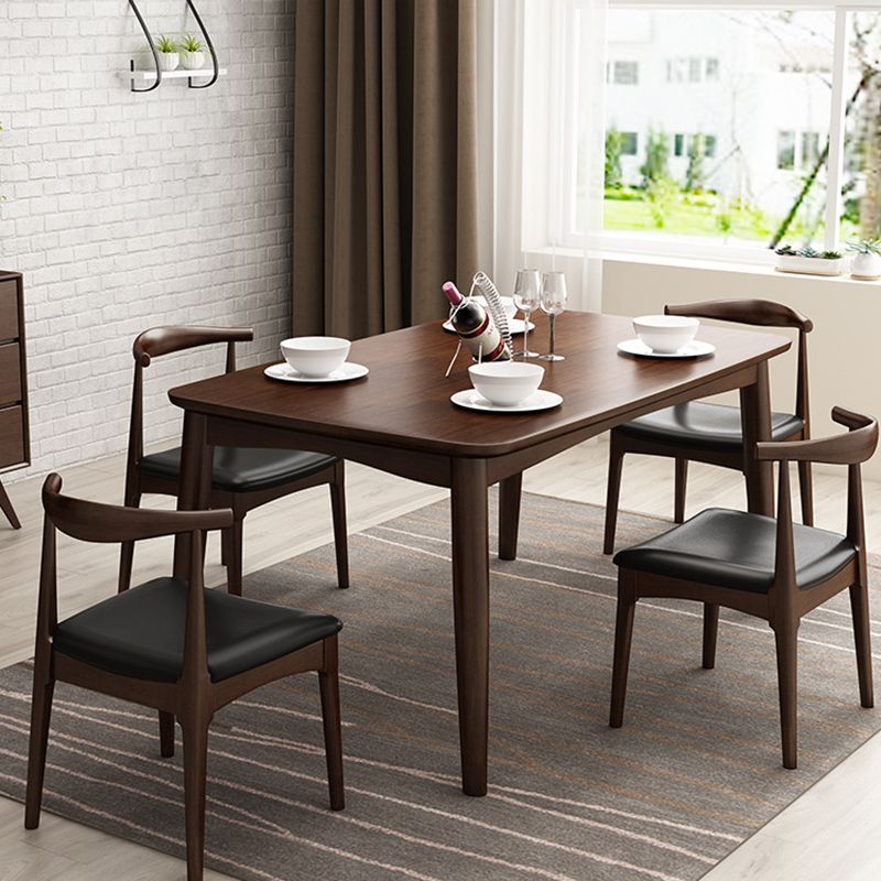 Contemporary 1/2/5/7 Pieces Furniture Rectangle Solid Wood Dining Room Set for Home