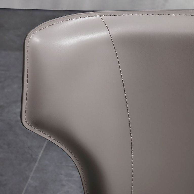 Modern Style Leather Dining Side Chair Wingback Side Armless Chair for Restaurant Use