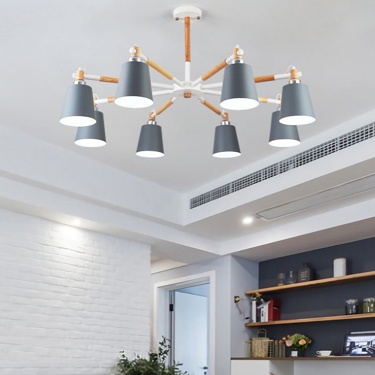 Contemporary Stained Glass Ceiling Pendant Light Sputnik Hanging Pendant Light for Living Room