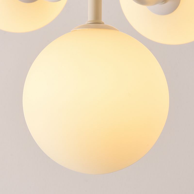 Nordic Sputnik Flush Mount Globe Ceiling Light Fixture with Glass for Bedroom