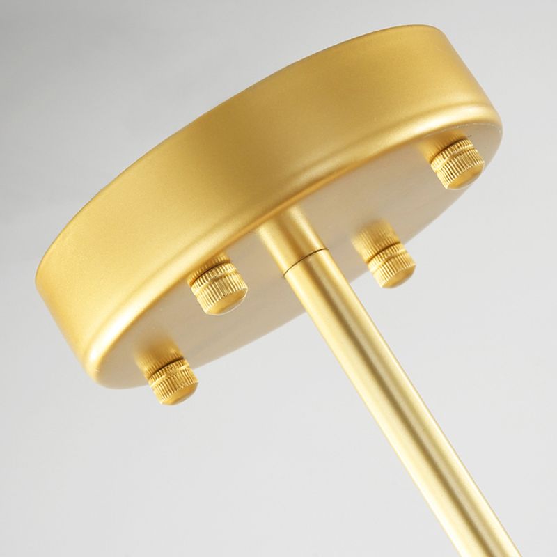 Post moderne 3 Leuchten Kronleuchter goldener Kugel hängende Anhänger Licht mit milchigem Glasschatten