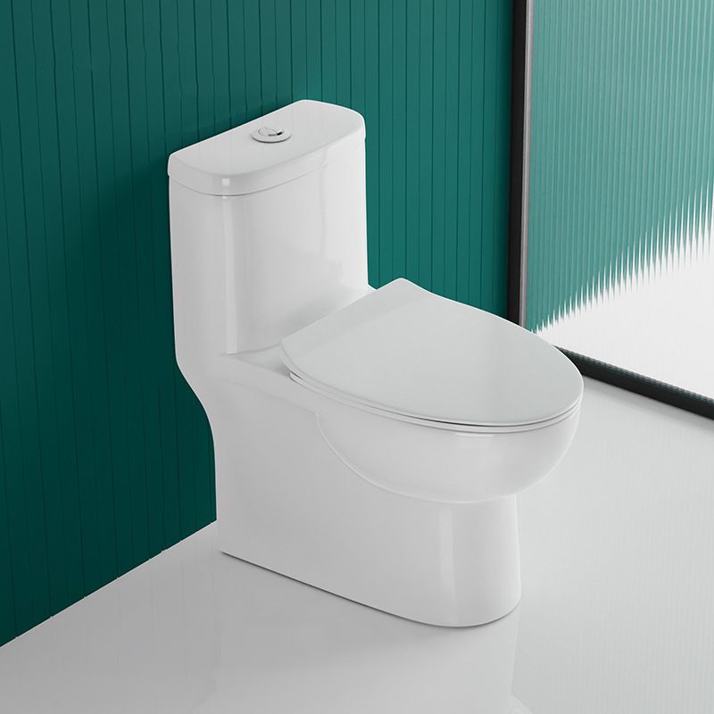 Traditional One Piece Toilet Floor Mounted White Toilet Bowl for Washroom
