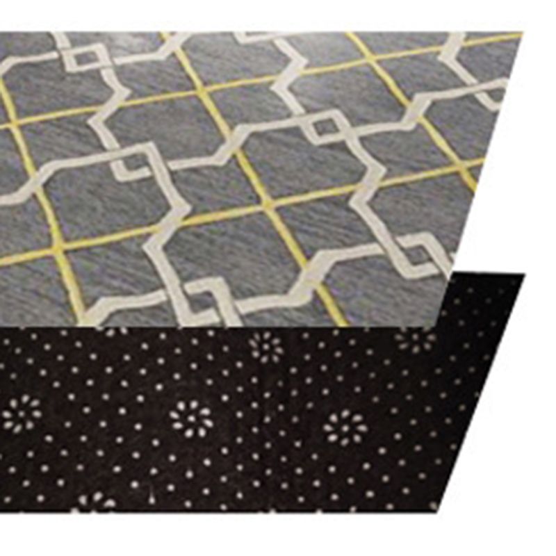 Simplicity Area Rug Geometric Pattern Carpet Polyester Anti-Slip Carpet for Home Decor