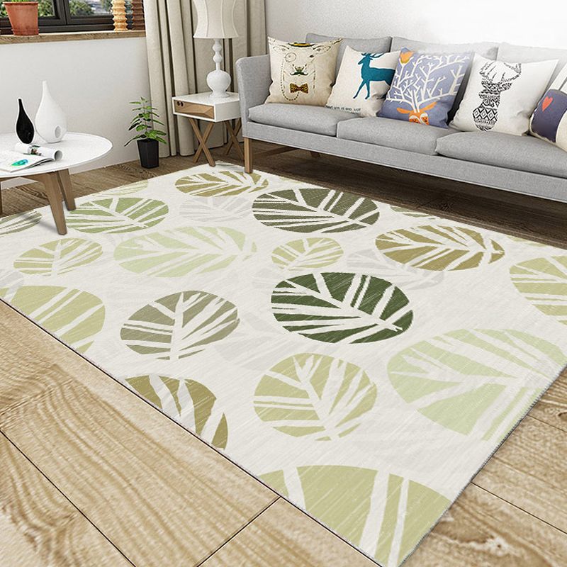 Classic Geo Print Rug Multi Colored Polyster Area Rug Anti-Slip Backing Pet Friendly Washable Carpet for Parlor
