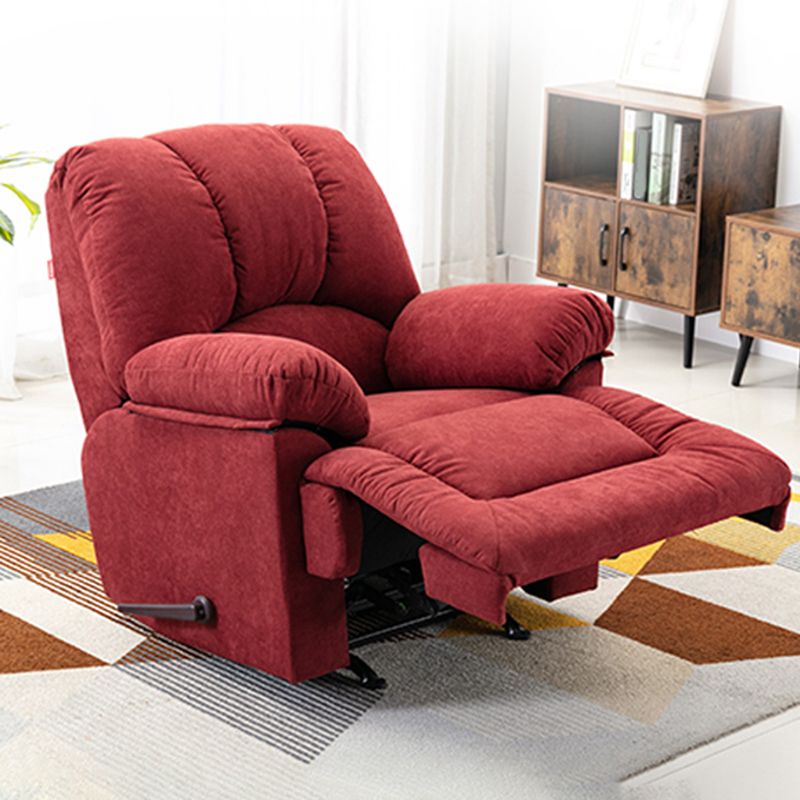 Contemporary Cotton Reclining Chair Solid Color Chair with Independent Foot