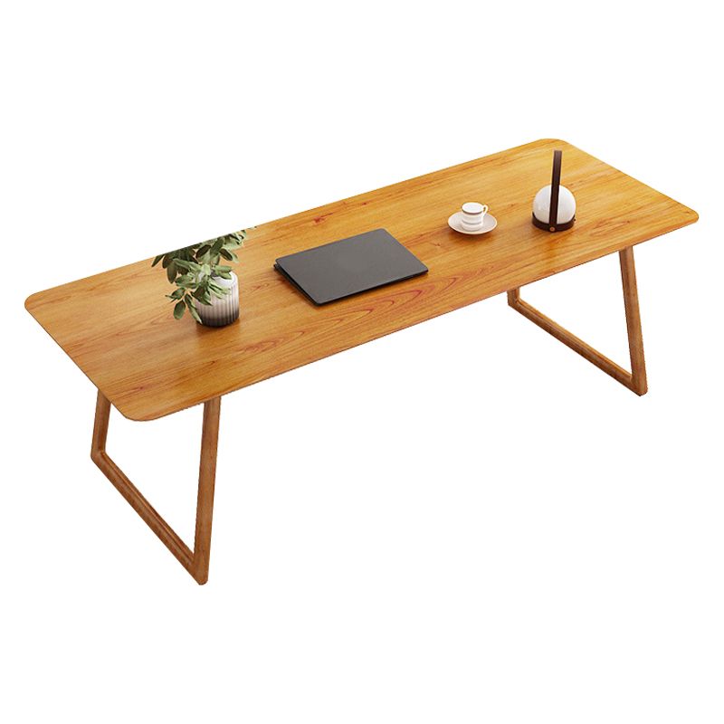 Rectangle Industrial Dining Table Solid Wood Fixed Table for Kitchen