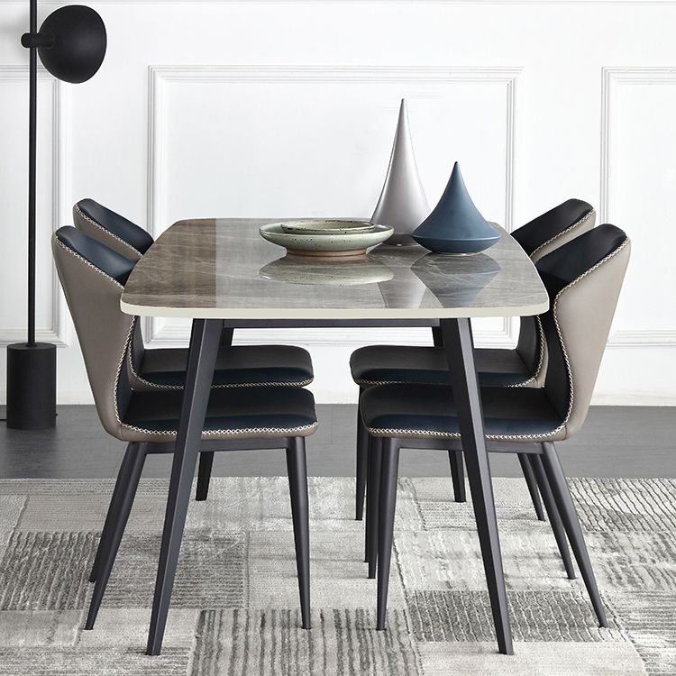 Modern Style Sintered Stone Top Dining¬†Room¬†Table¬†Set with Rectangle Table Dining Furniture