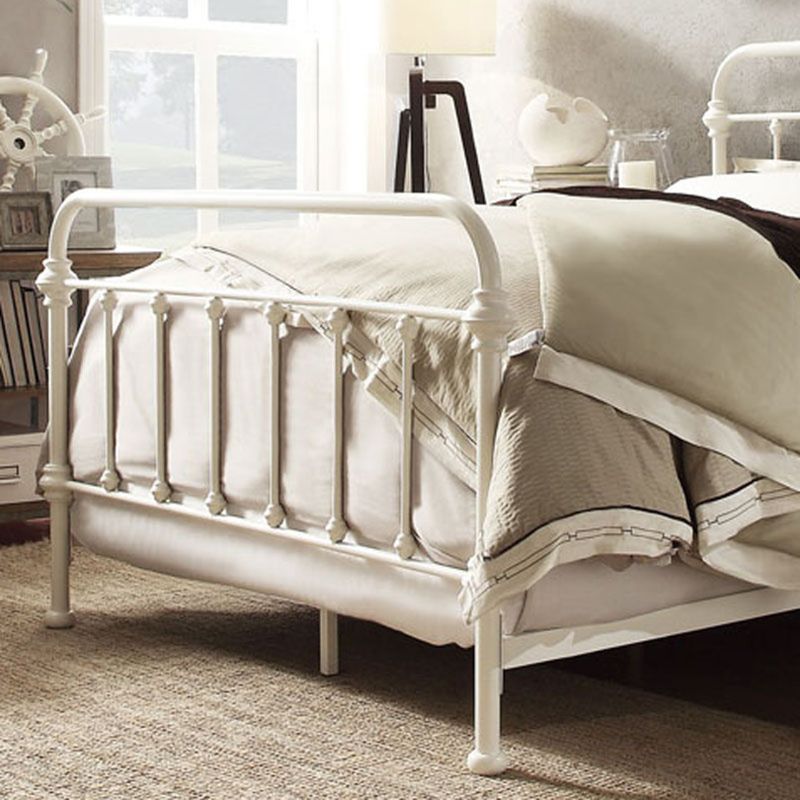 Industrial Open-Frame Bed Metal Slat Bed With Custom Gold Legs