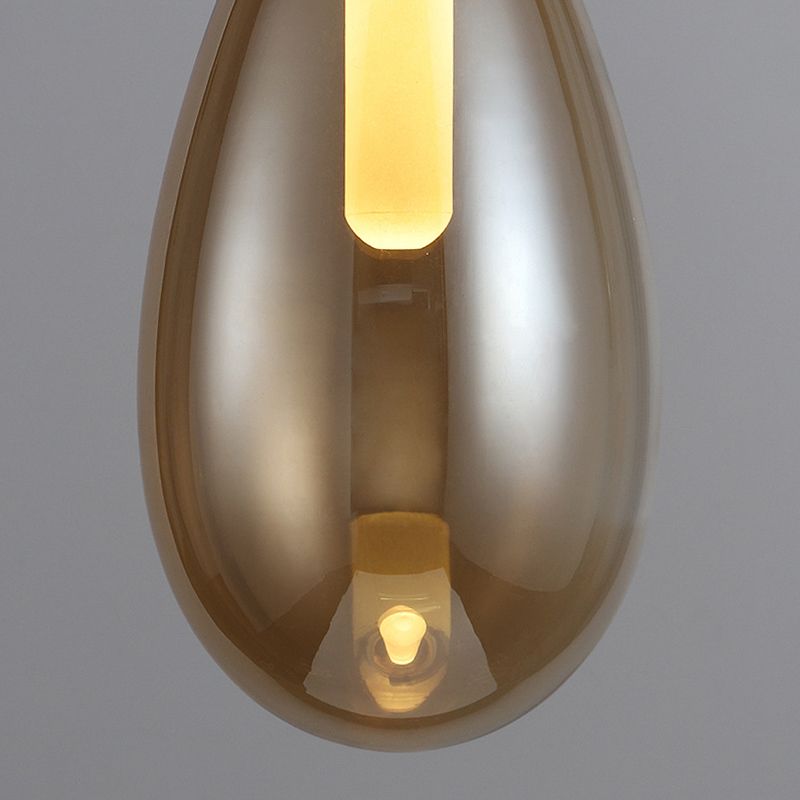 1-Licht moderne Tränendecke mit Glasschatten