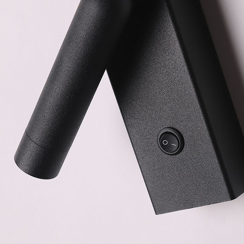 LED Modern Wall Sconce Cylinder Shape Wall Light with Metal Shade for Bedroom