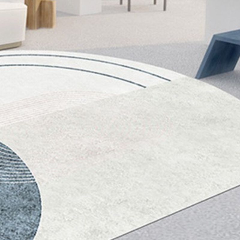 Red Modern Carpet Line Polyester Carpet Stain Resistant Carpet for Living Room