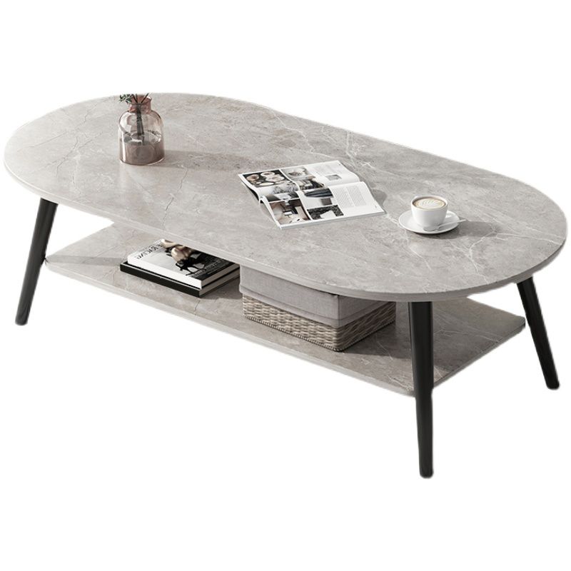 Wood Coffee Table No Distressing Single Coffee Table with Shelf
