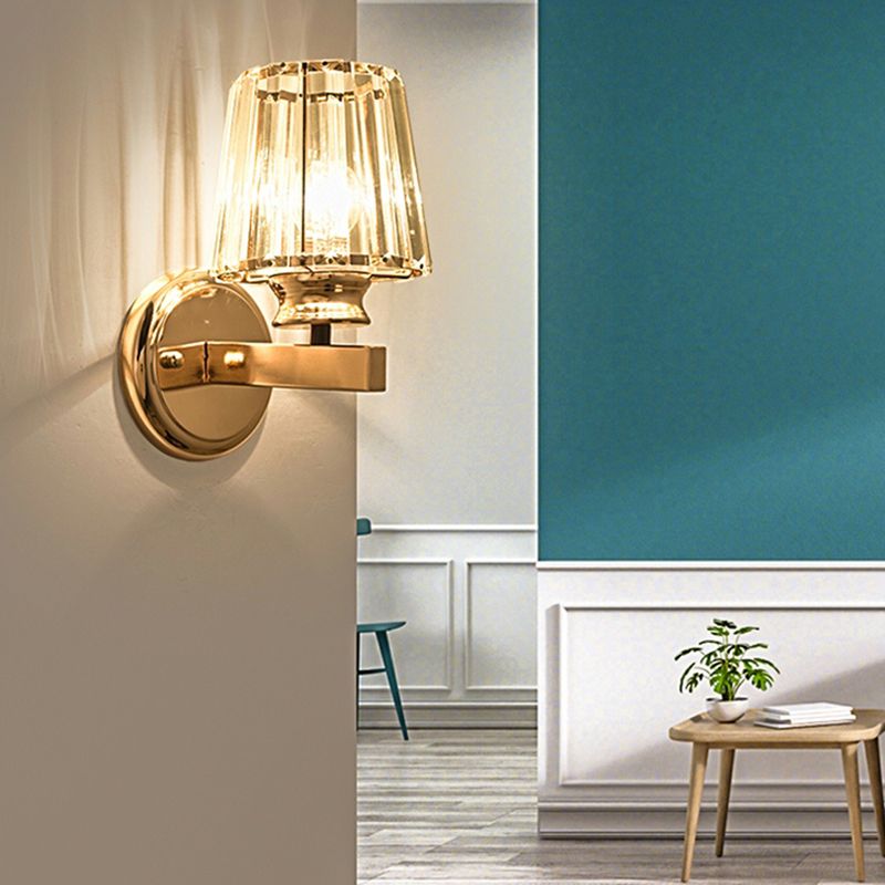 Crystal Wall Lights Modern Style 1 Light Wall Sconce for Bedroom