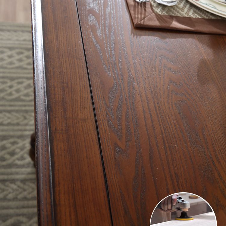 Comedor de madera Juego de altura estándar tradicional con muebles de comedor rectangulares