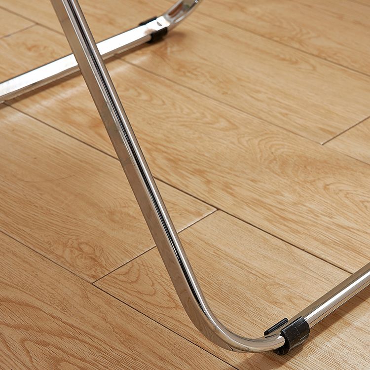Plástico de estilo industrial que cena la silla lateral de cena de la parte posterior abierta de la silla sin brazos sola