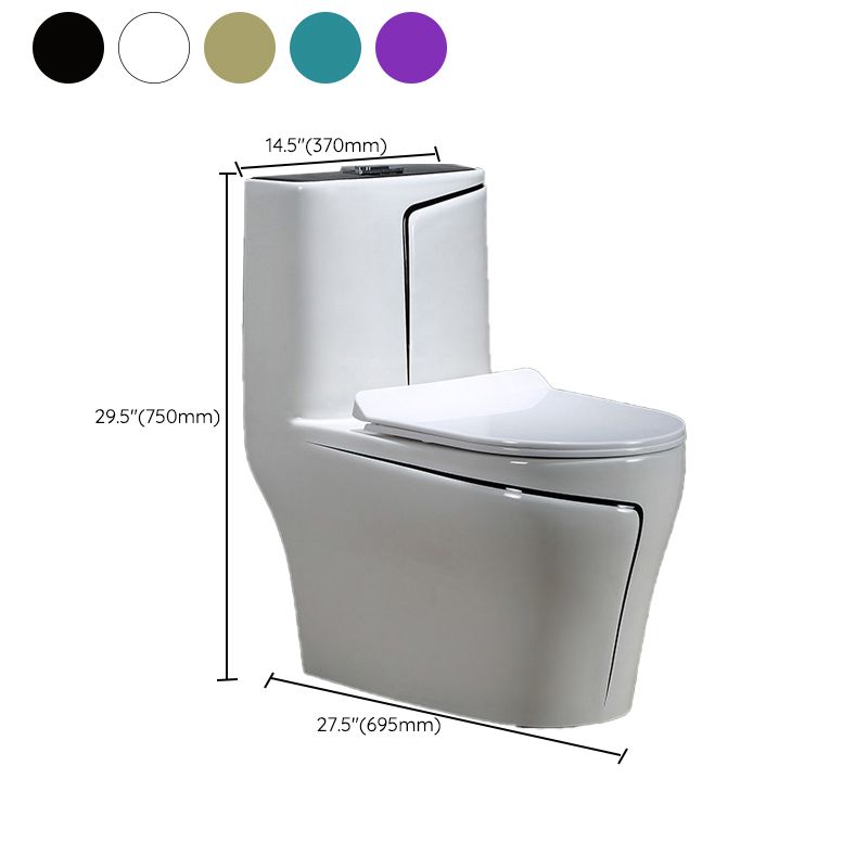 Traditional Floor Mounted Toilet Seat Included Toilet Bowl for Bathroom