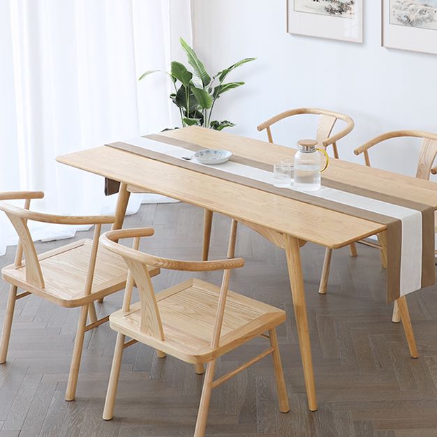 Silla de estilo tradicional, sillas sin brazos con patas de madera para cocina