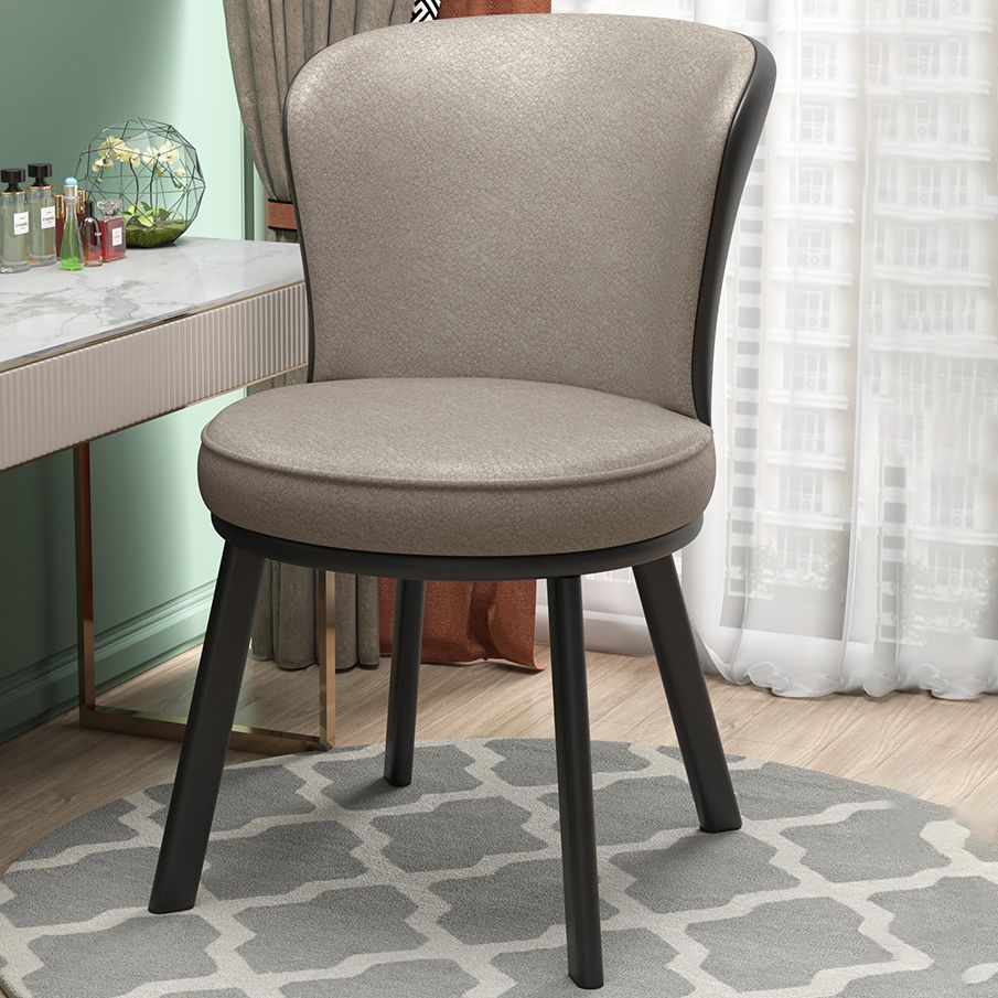 Chaise d'appoint en Faux cuir de Style moderne, chaises de salle à manger sans accoudoirs à dossier solide pour la cuisine