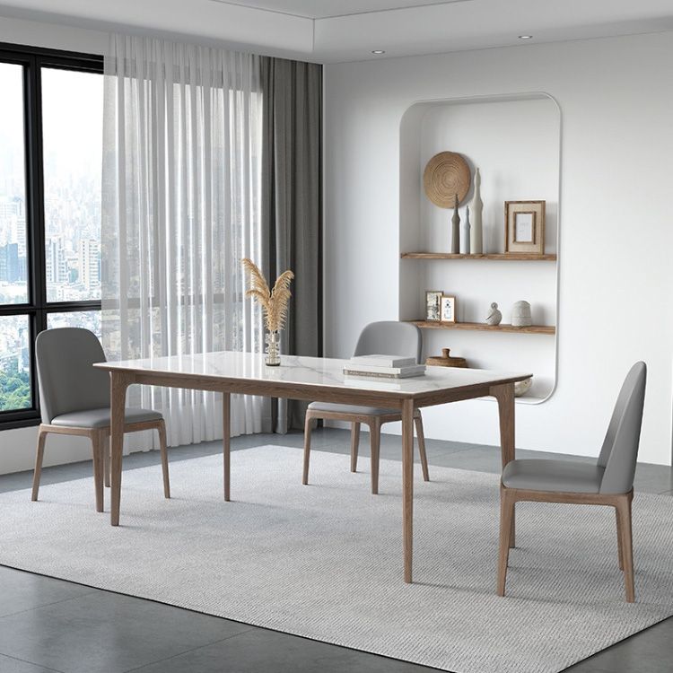 Medieval Modern 4 Legs Dining Table Stone Table for Dining Room
