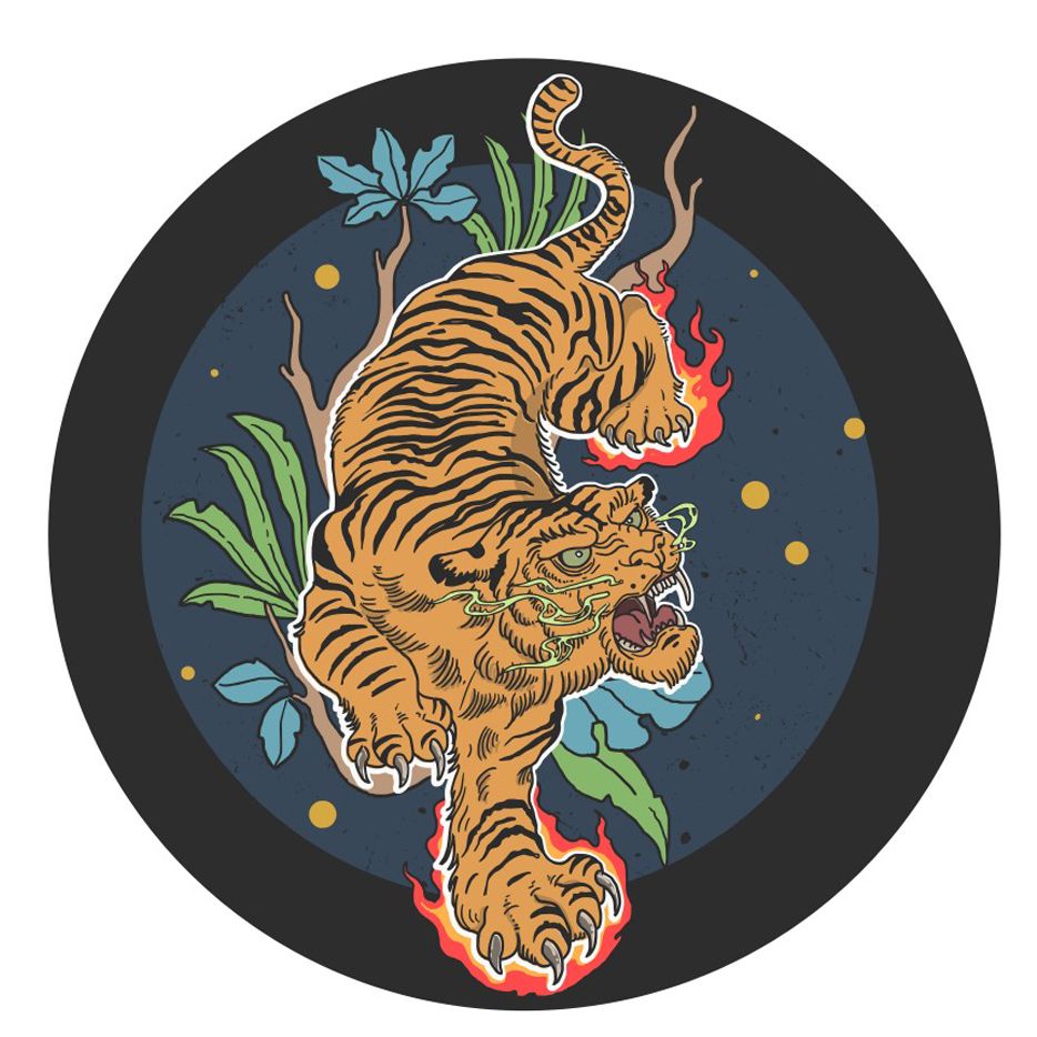 Oranje modern vloerkleed tijgerpatroon polyester gebied tapijt niet-slip achterste vloerkleed voor woningdecoratie