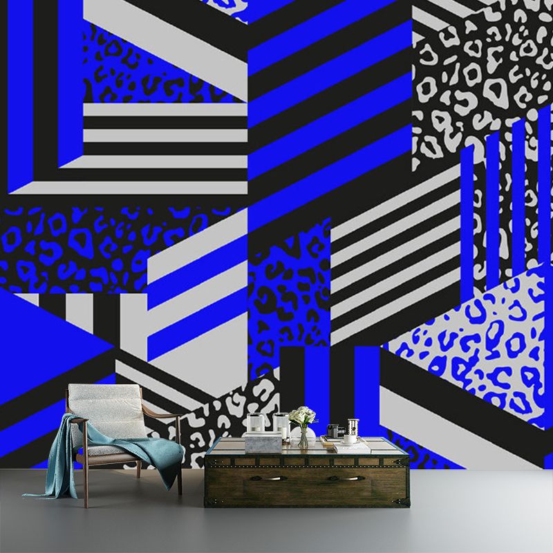 Stain Resistant Abstract Wall Murals Custom Size Mid-Century Wall Art for Living Room