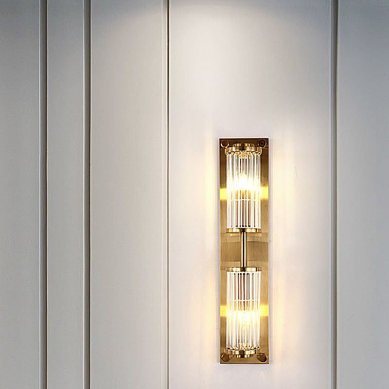 Metal and Crystal Wall Mounted Fixture Post Modern 1 / 2 - Light Wall Sconce