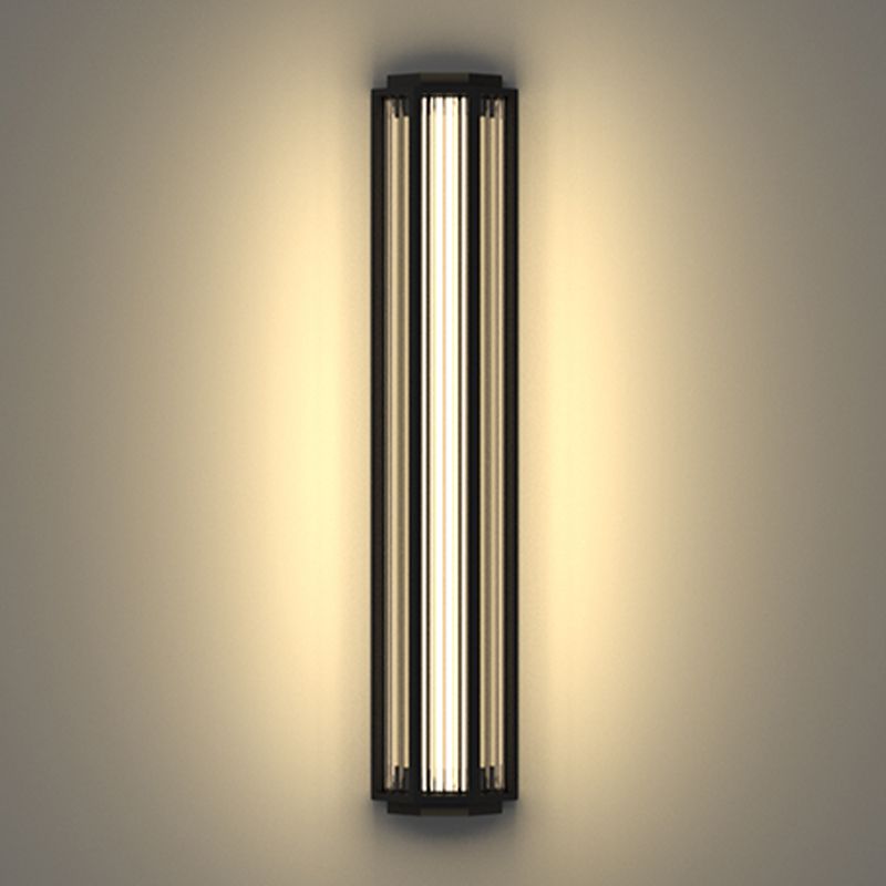 Simple Wall Sconce Black Outdoor Wall Light Fixture with Metal