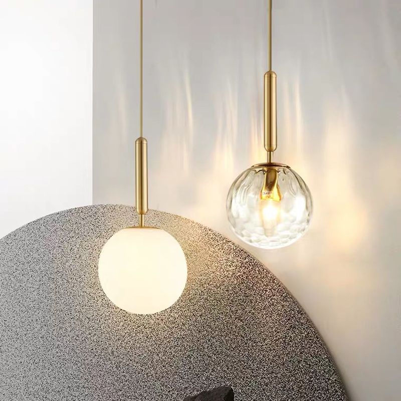 Spherical Hanging Lights Modern Style Glass Hanging Light Fixtures