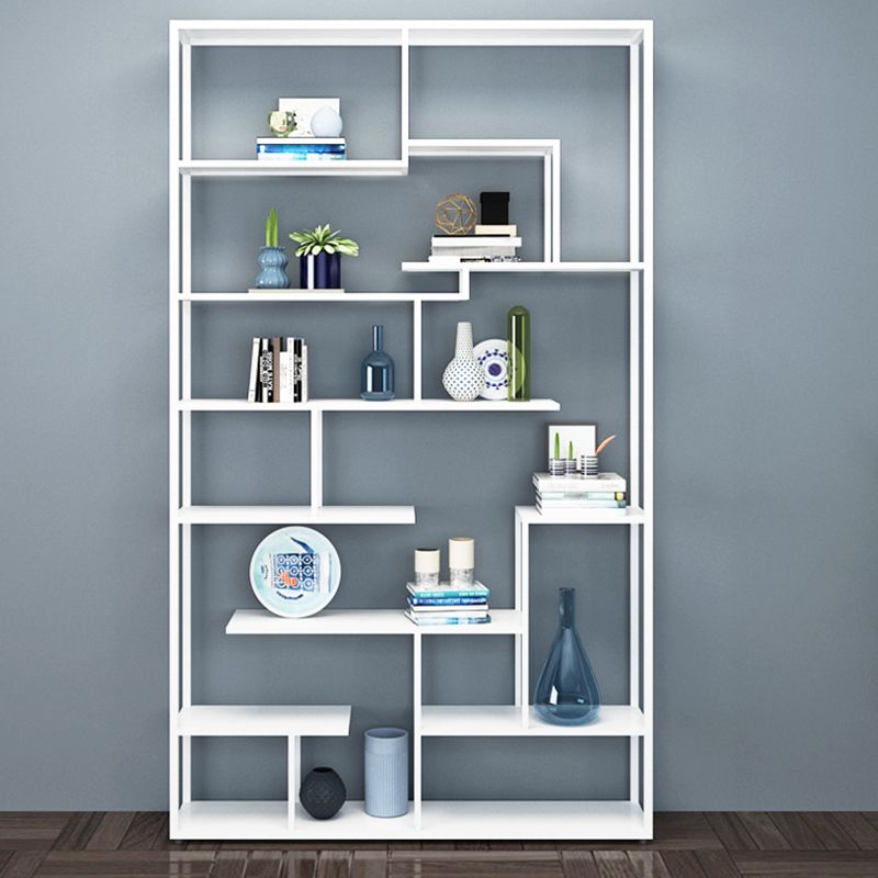 80.71"H Bookcase Open Back Contemporary Style Bookshelf for Office Home