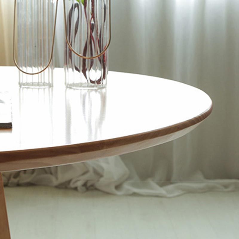 Simplicity Restaurant Table Oval Solid Wood Dining Table for Dining Room