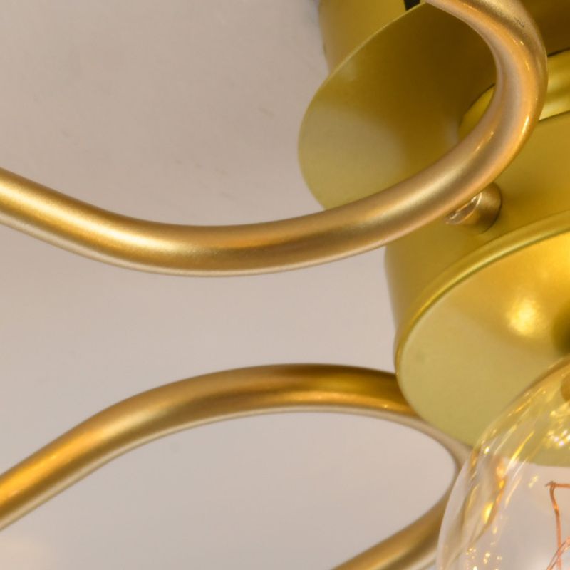 Modern Ball Semi Flush Ceiling Light Glass Living Room LED Ceiling Light