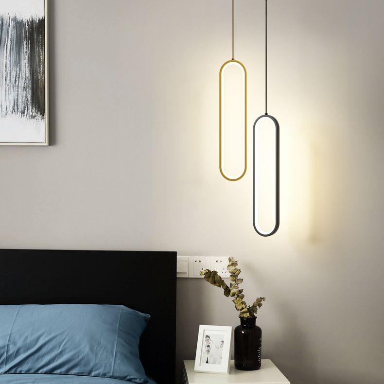 Modern Creative LED Hanging Lamp Aluminium Linear Pendant Light with Acrylic Shade