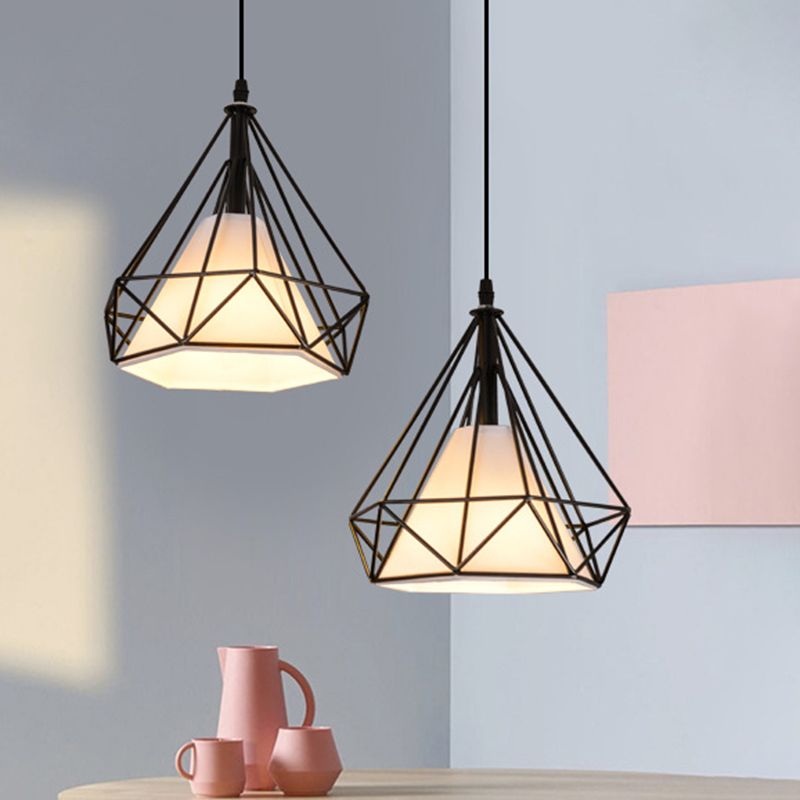 Geometric Shape Metal Island Pendant Lights Industrial Style Island Pendant