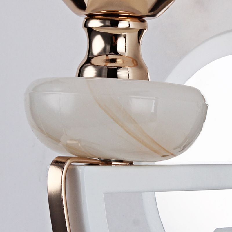 Nordic Style Vanity Light Geometry Shape Vanity Lamp with Glass Shade for Bedroom