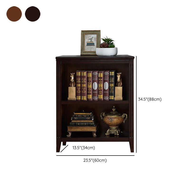 Contemporary Closed Back Standard Bookshelf Wooden Bookcase for Study Room