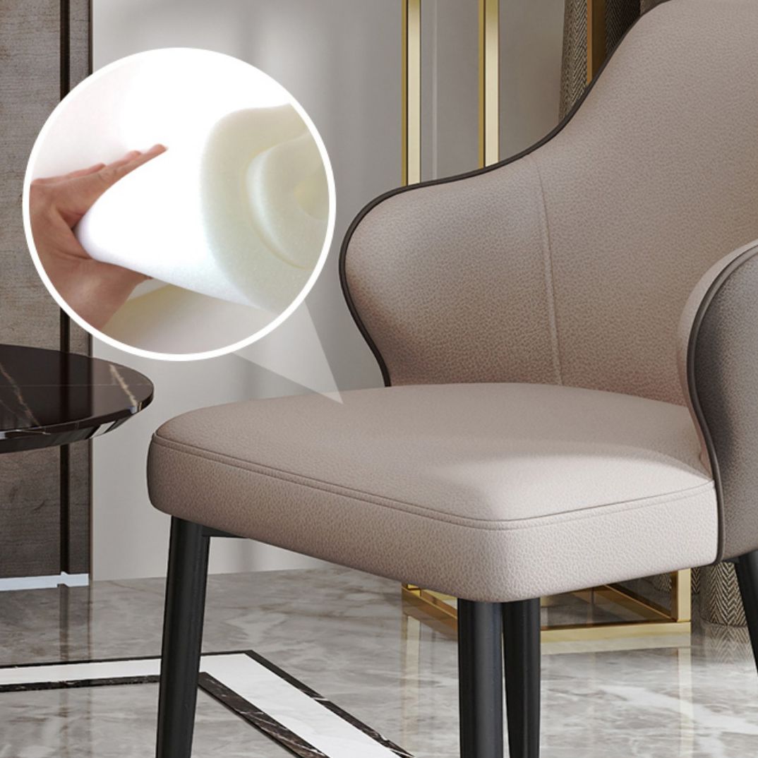 Modern Style Leather Parsons Upholstered Home Dining Side Chair