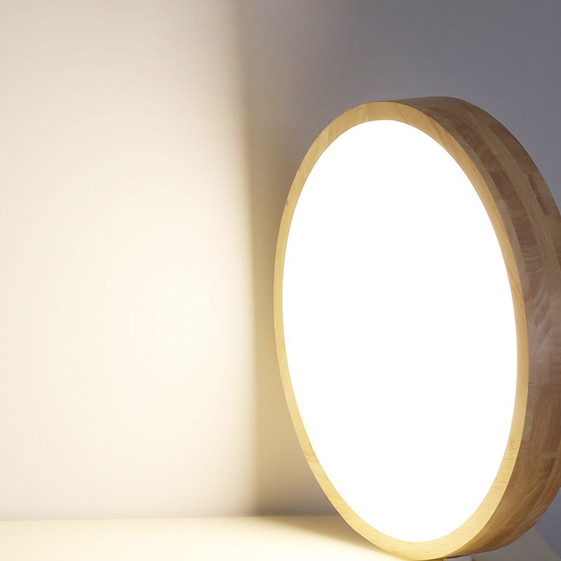 Geometrical Wooden Flush Ceiling Light Fixtures 1-Light Modern Style Flush Light Fixtures