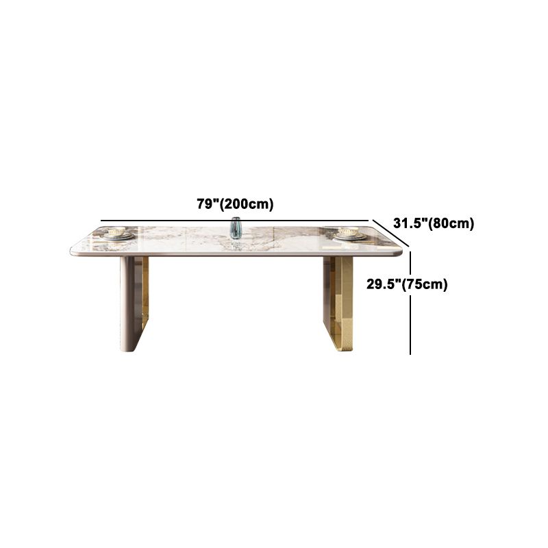 Luxury Sintered Stone Top Dining Set Rectangle 1/4/5/6/7 Pieces Dining Room Table Set
