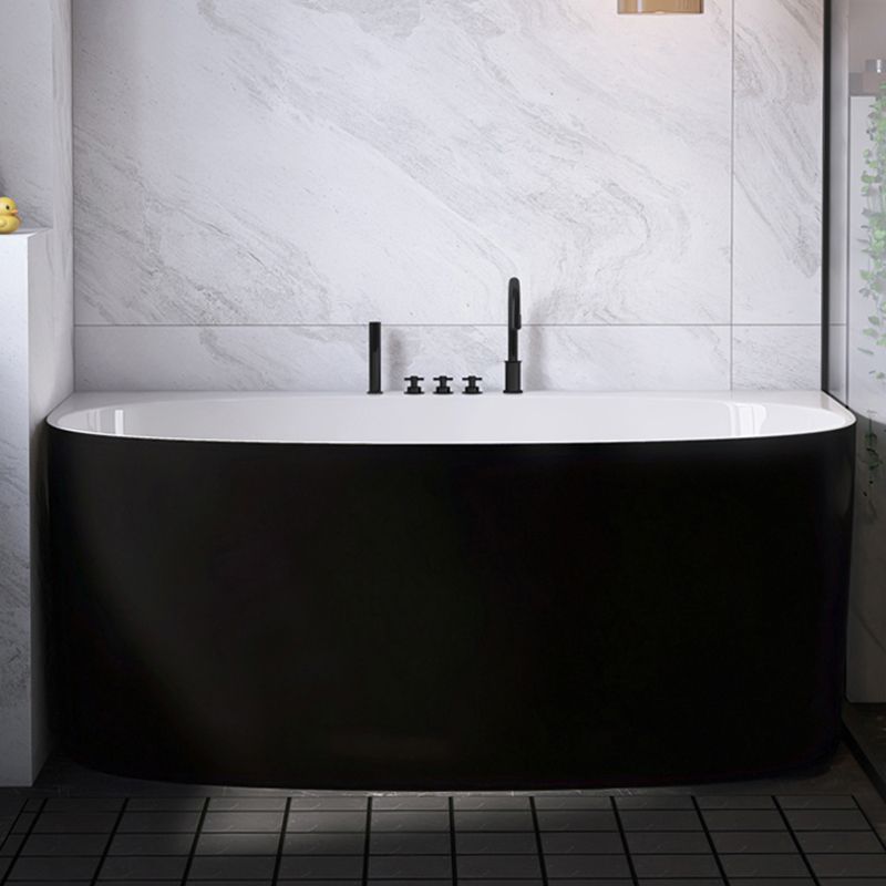 Modern Acrylic Bathtub Center-Front Soaking Bathtub , 22.83-inch Tall
