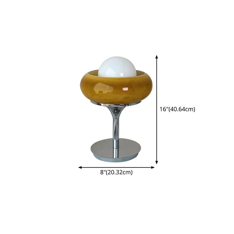 Lampe de table tarte à œufs d'oeuf ultra-moderne lampe de chevet en verre soufflé à la main pour chambre à coucher