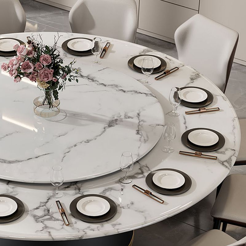 Modern 1/6/7/13 Pieces Furniture Round Stone Dining Set in White