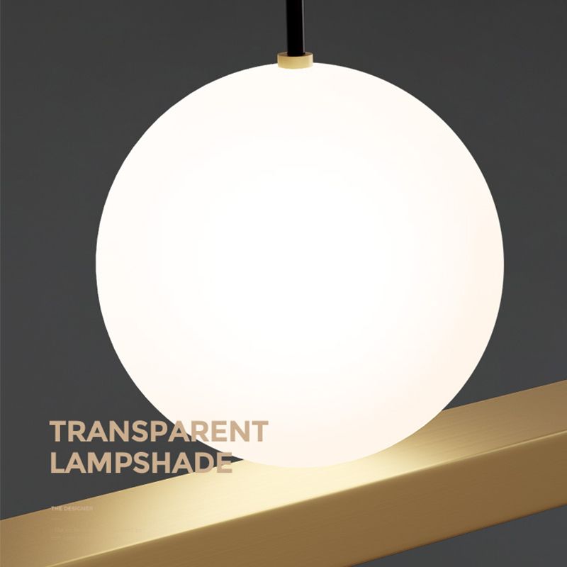 Modern 2-Light Kitchen Pendant Lights Linear Metal Island Light Fixtures