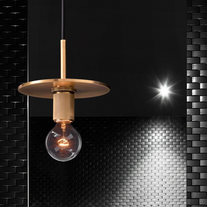 Black/Brass/Chrome Globe Hanging Light tradizionale Metal 1 Testa Sospensione Sospensione Lampada per soggiorno