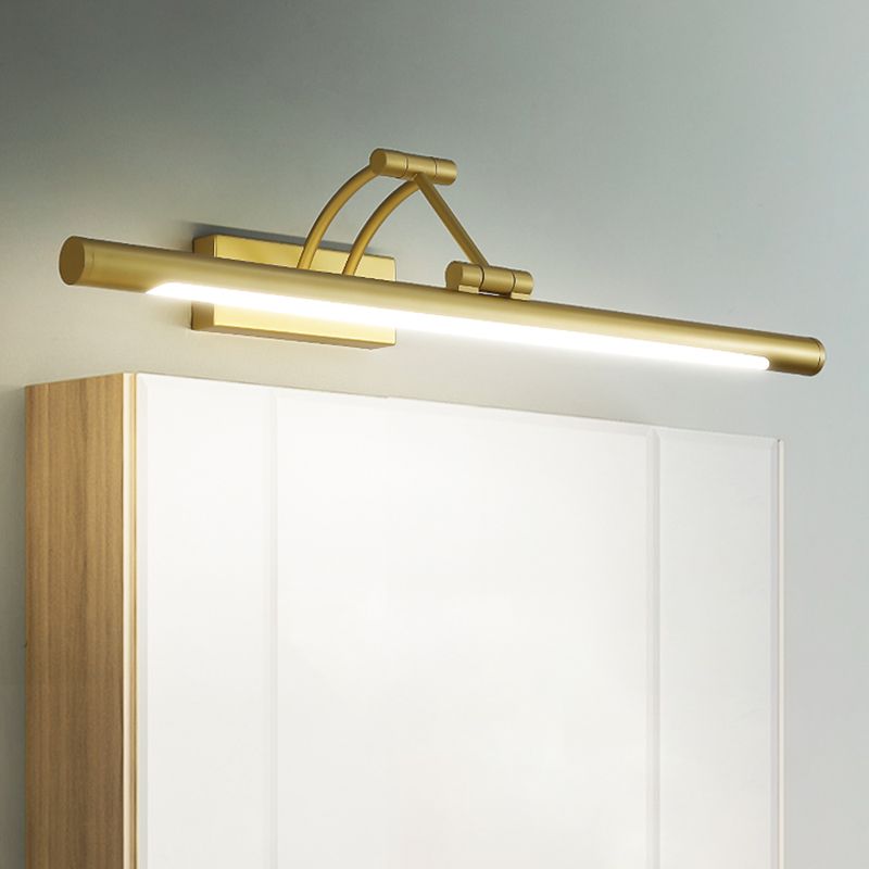 Armed Vanity Wall Light Fixtures Modern Luxury Style Copper Single Vanity Light