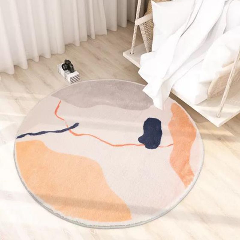 Hellblauer Kontrastfarbe Teppich Polyester Einfacher Teppich Waschbar Teppich für die Heimdekoration