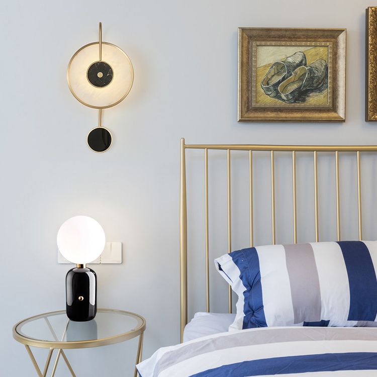 Single Modern Golden Wall Mounted Sconce Unique Wall Light for Bedroom