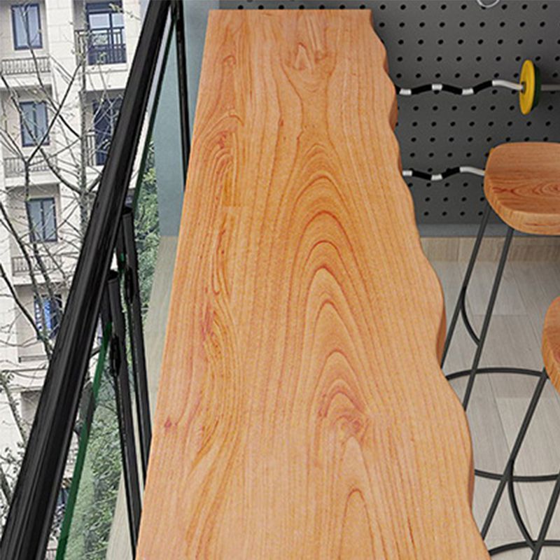 Industrial Style Rectangle Bar Table Solid Wood Bistro Bar Desk