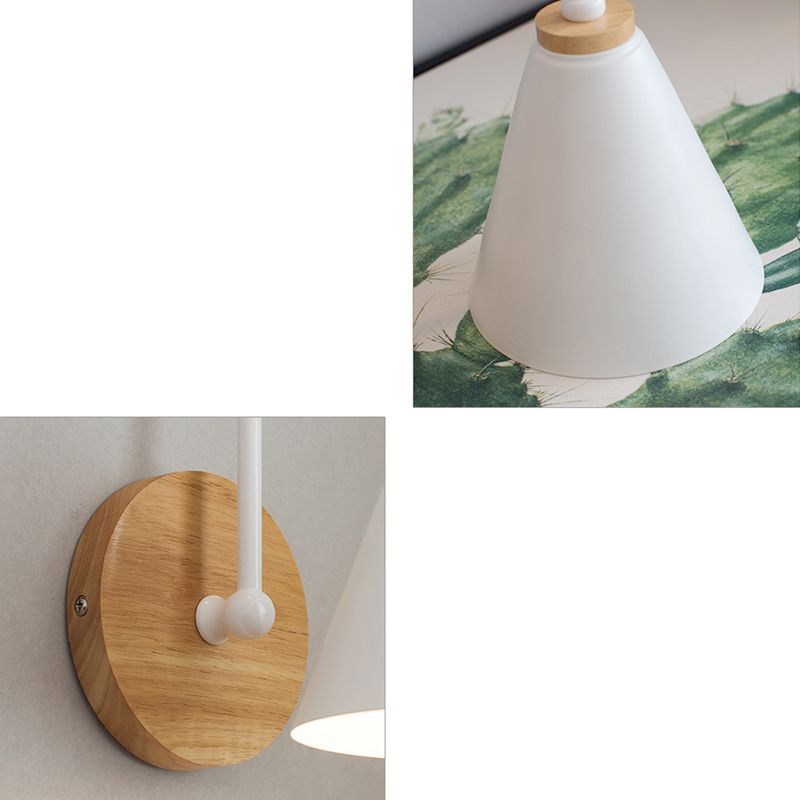 Taps toelopende kinderen slaapkamer wandlichtkit metaal 1-licht macaron wandmontage lamp
