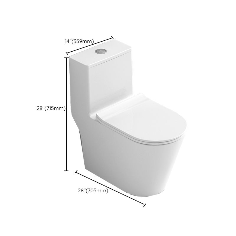 Modern Floor Mount Toilet Slow Close Seat Included Toilet Bowl for Bathroom