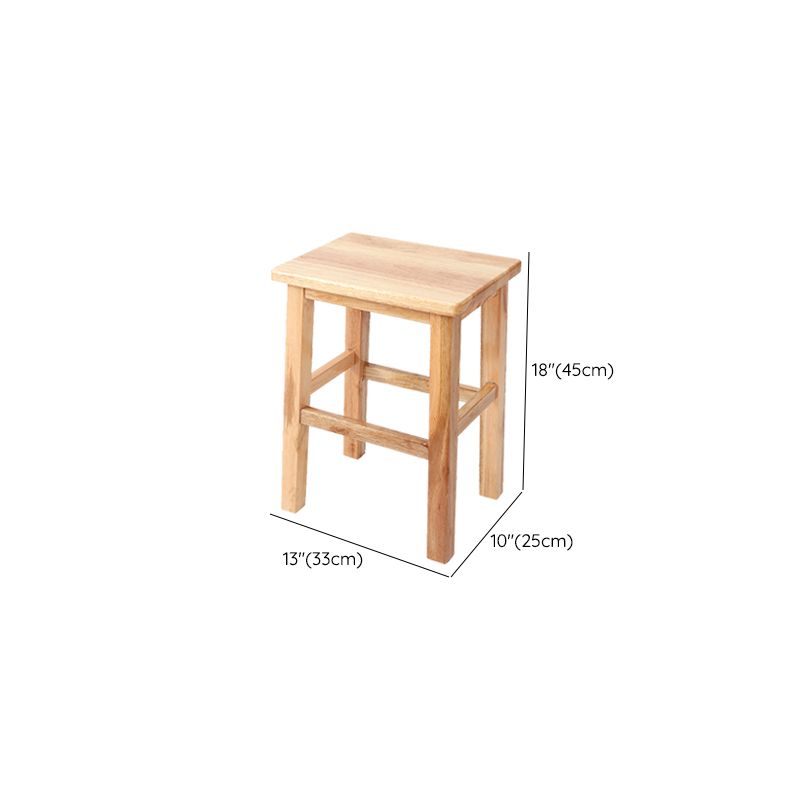 Modern Style Leather Bar Stool Rubberwood Counter Stool for Home